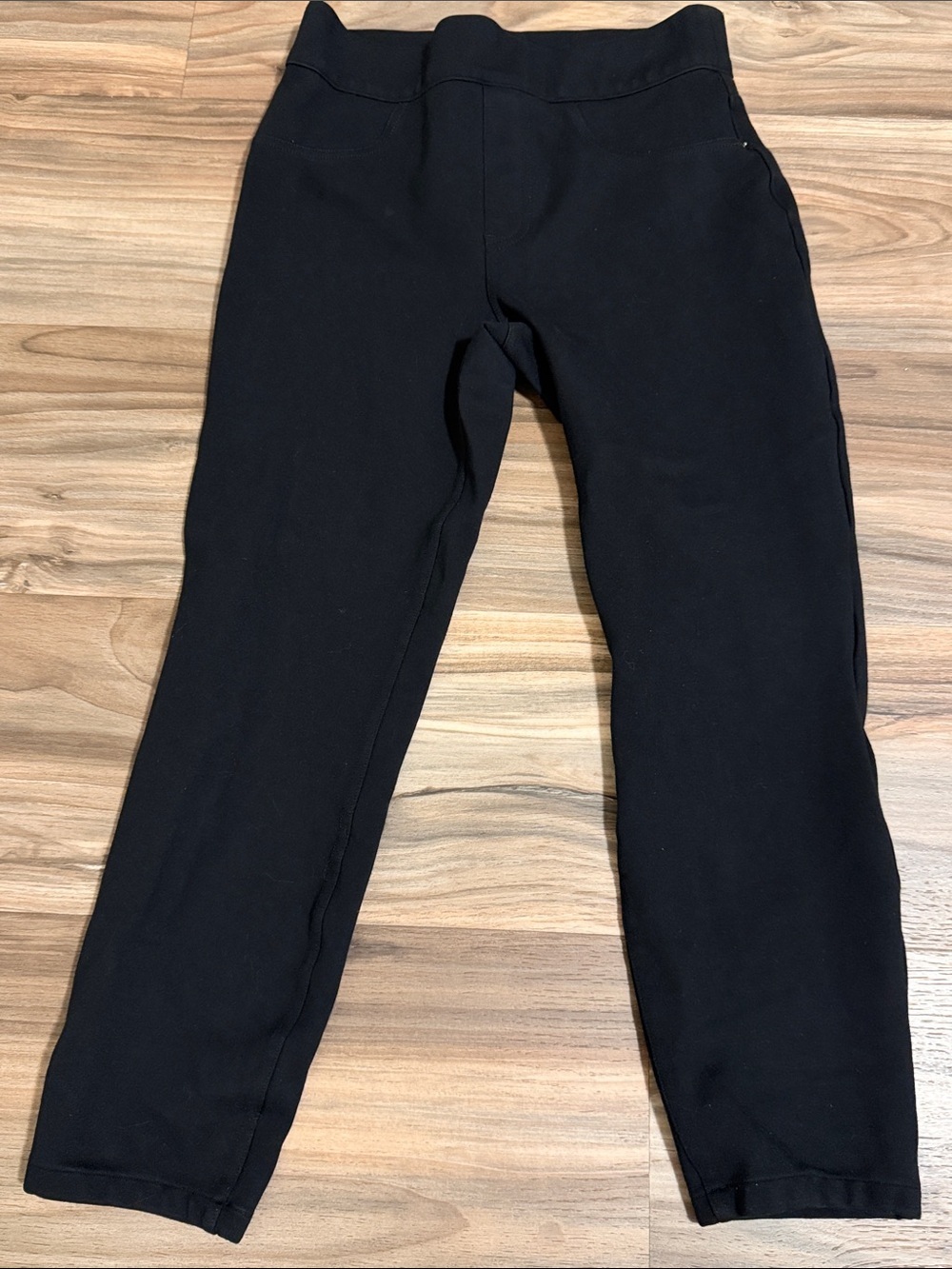 Spanx The Perfect Pant Ankle Sz. S Black Ponte Pull On Leggings Stretch Minimal